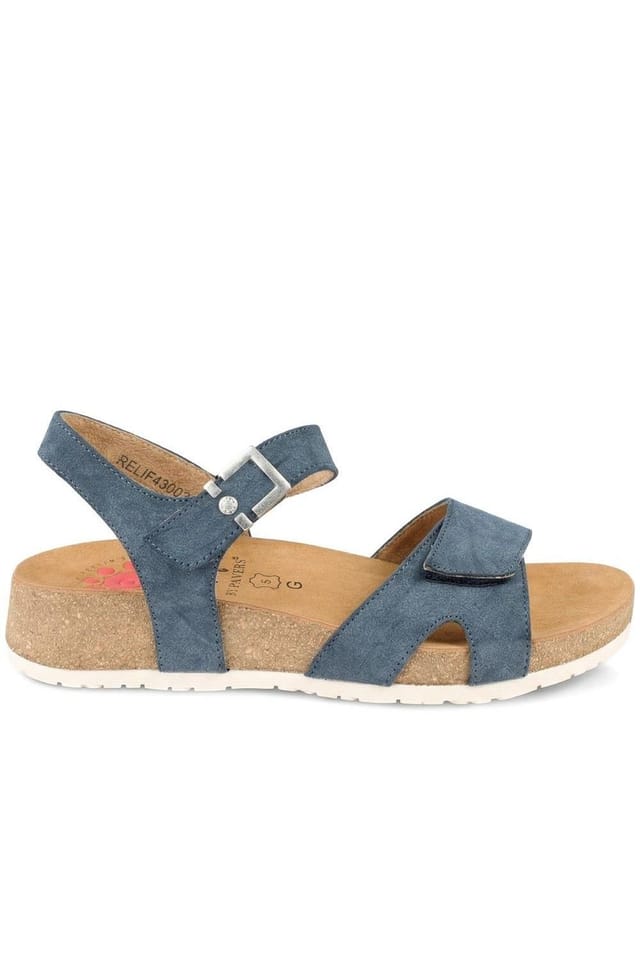 Pavers Pavers Women's Relife Buckle & Adjustable Fasten Sandals in Blue - 2