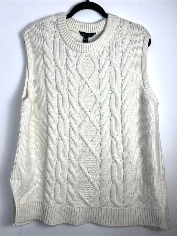 New Look New look - knit waistcoat - size xl - cream