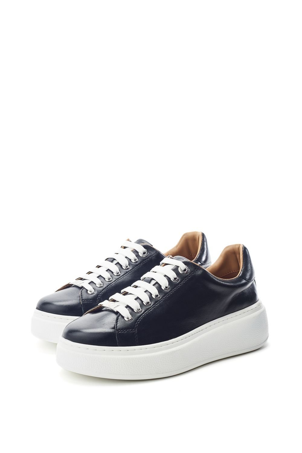 Moda In Pelle Moda In Pelle Women's Cherrie' Leather Trainers in Black - 2