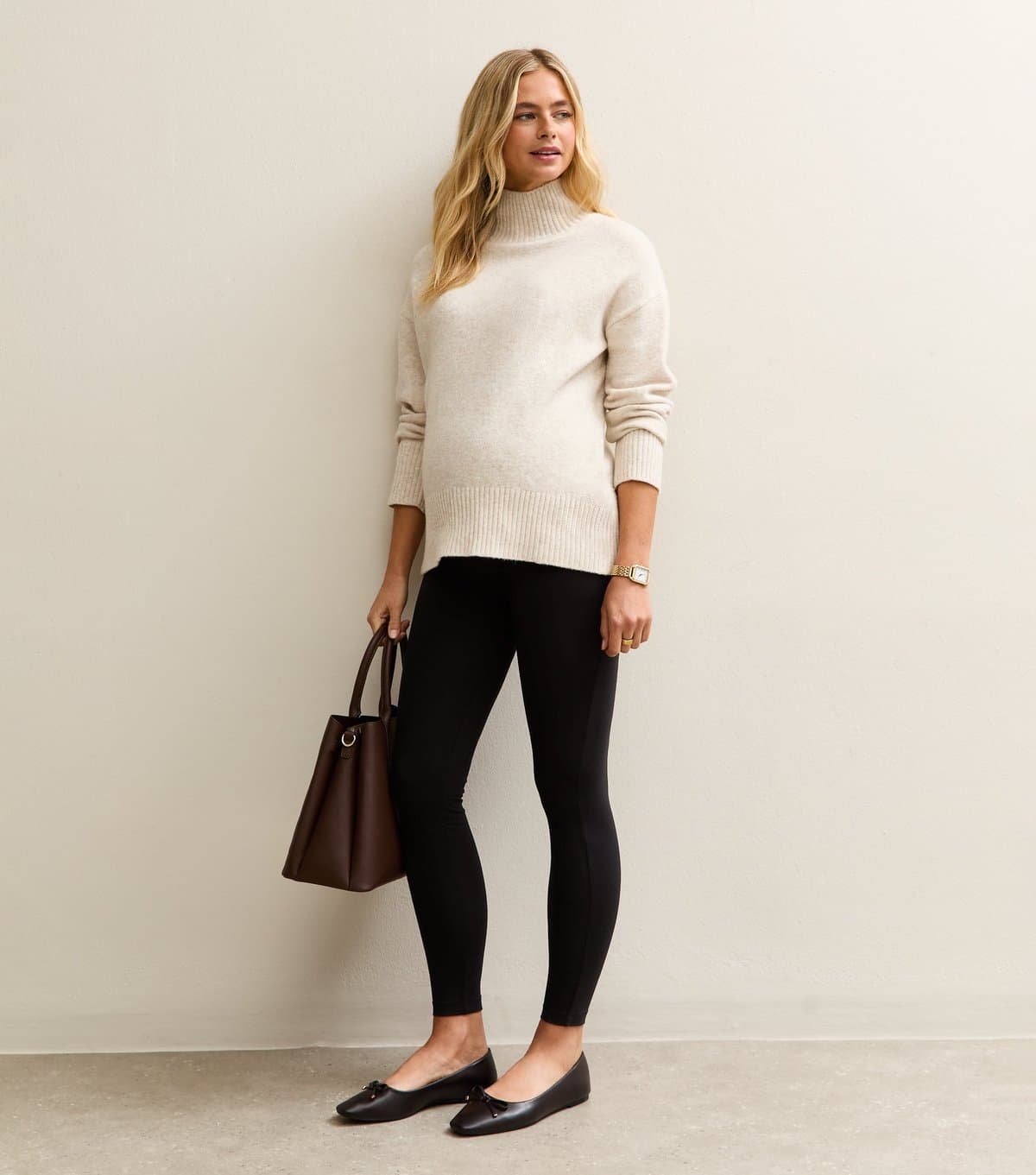 New Look Women's Maternity Black High Waist Leggings New Look