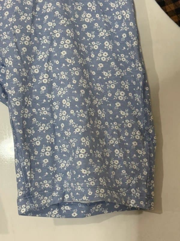 Miso Miso blu white farm floral mini cycle cotton leggings uk 14 M