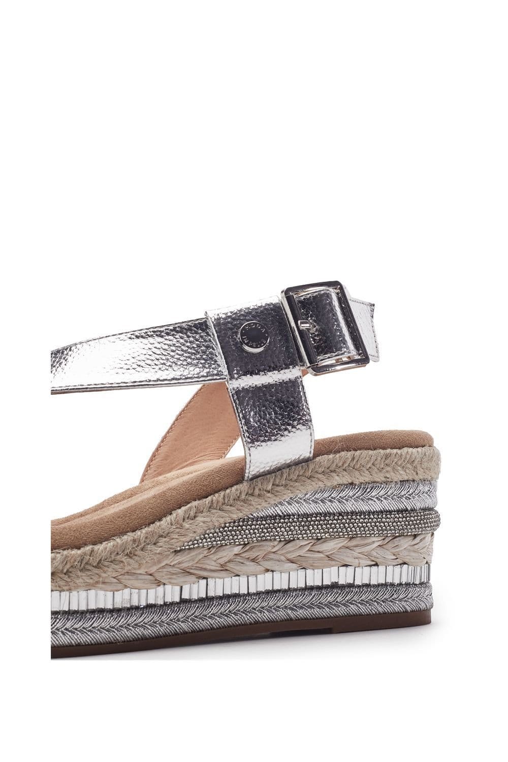 Moda In Pelle Moda In Pelle Women's 'Poseo' Alcantara Wedges in Silver - 4