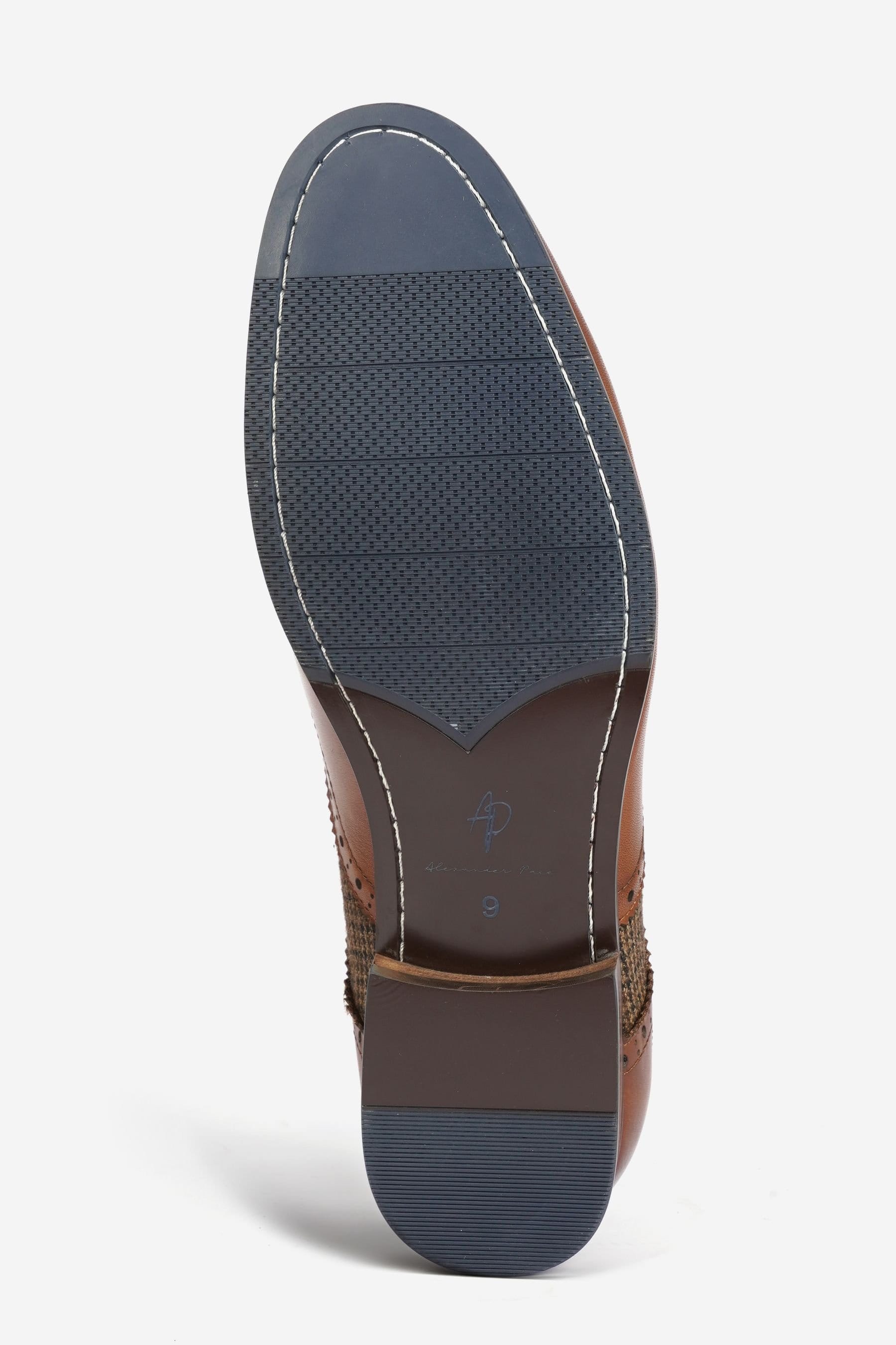 Alexander Pace Alexander Pace Men's 'Duke' Premium Leather Oxford Brogue Shoes in Brown - 4