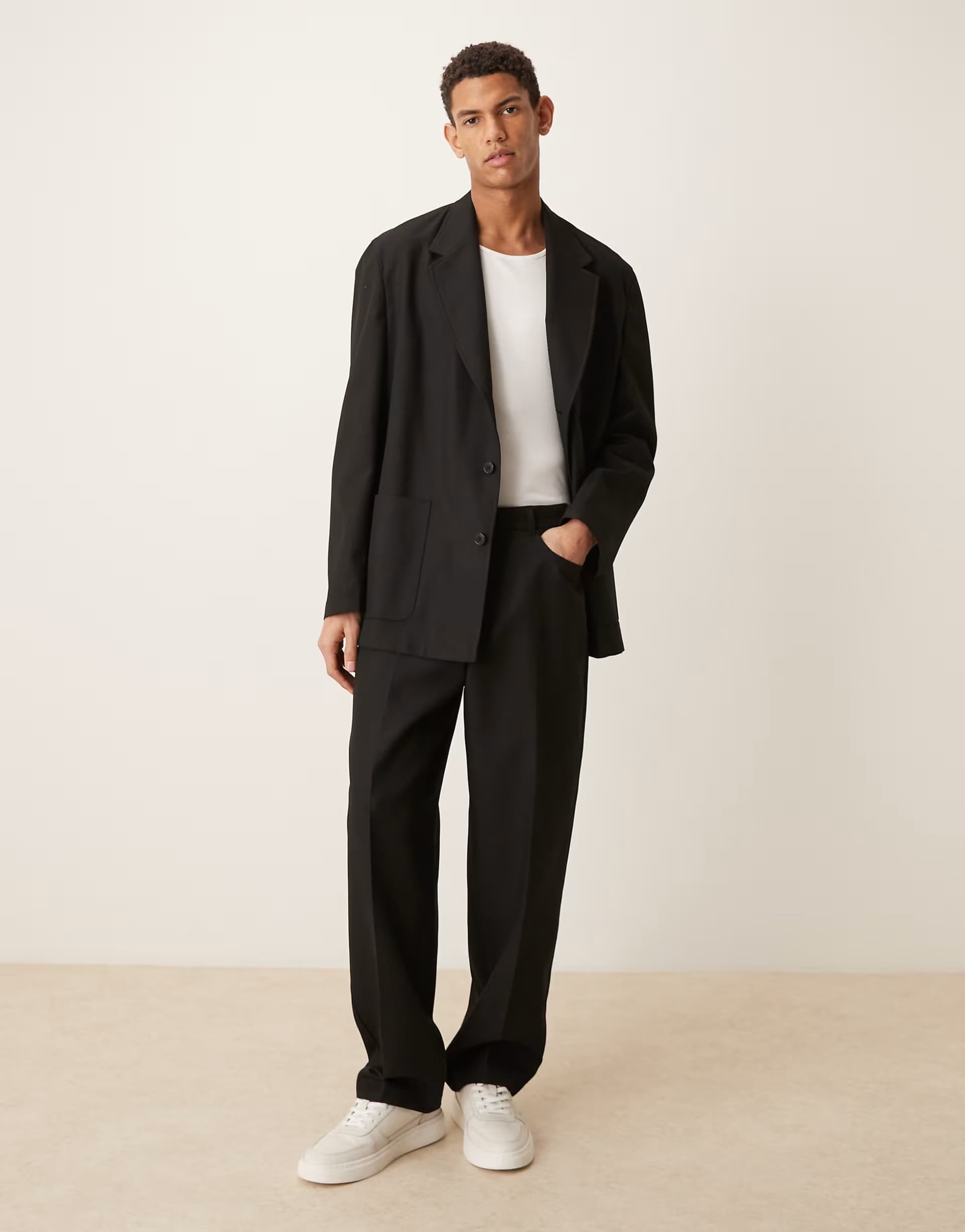 ASOS ASOS DEISGN extreme tapered suit trousers in black twill