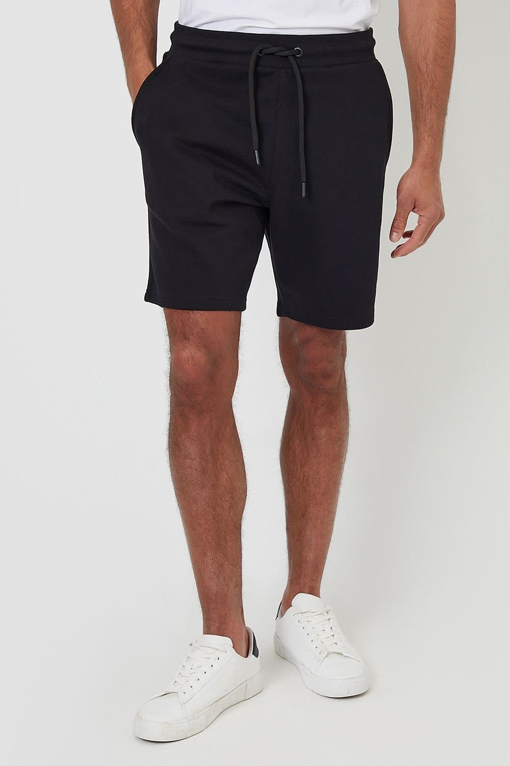 Threadbare threadbare Men's 'Bergamot' Fleece Shorts in Black