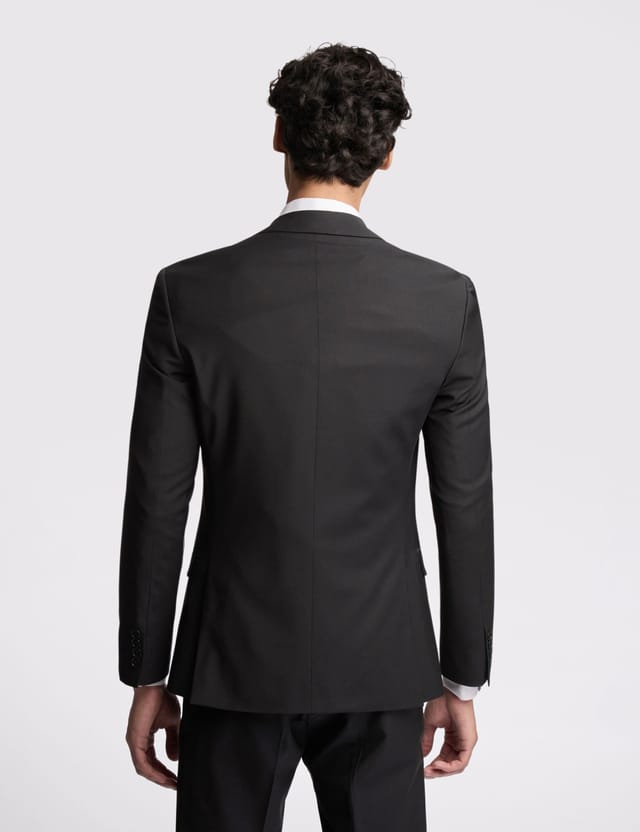 Ted Baker Ted Baker Men's Premium Black Panama Slim Suit Jacket - 3