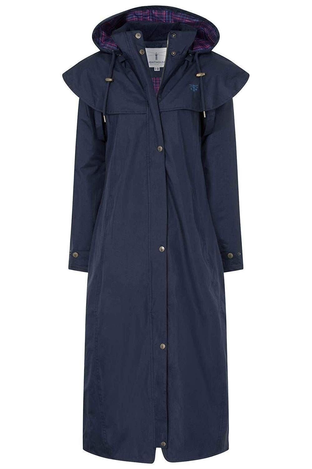 Lighthouse Clothing Lighthouse Clothing Women's Outback Full Length Waterproof Raincoat in Navy - 2
