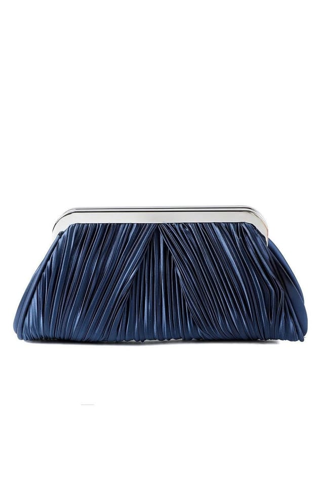 Jones Bootmaker Jones Bootmaker Women's Wylma Pop Fasten Clutch Bag in Navy - 2
