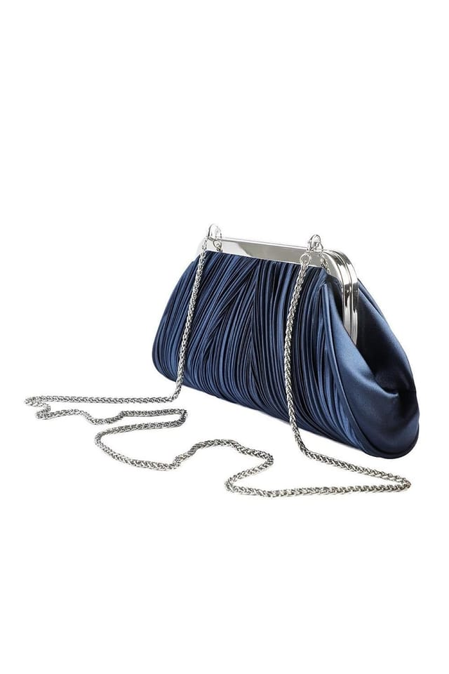 Jones Bootmaker Jones Bootmaker Women's Wylma Pop Fasten Clutch Bag in Navy - 3