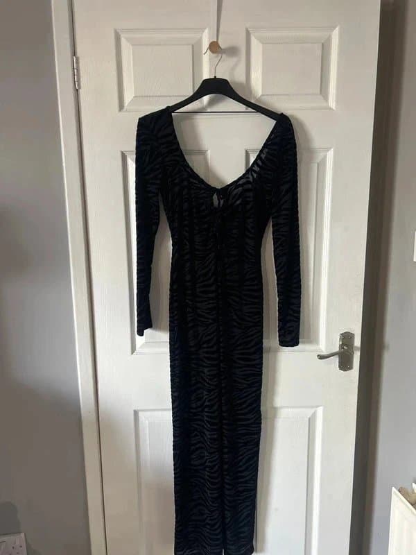 Bershka Navy mesh dress size M