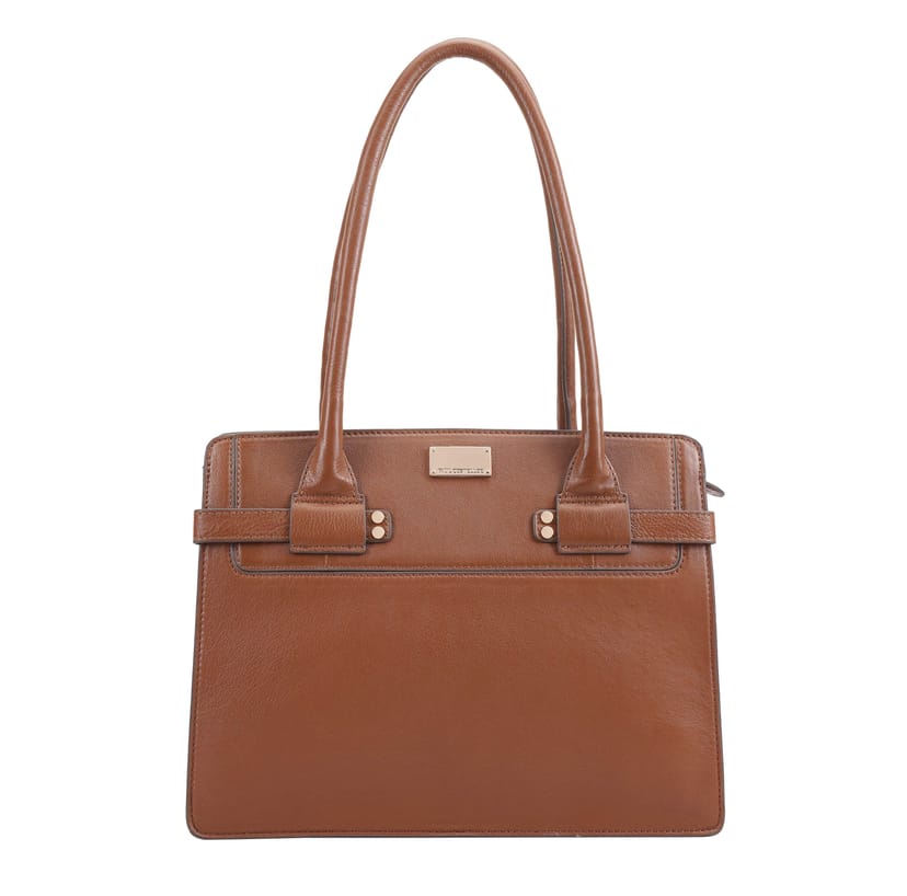 Paul Costelloe Paul Costelloe Women's Tirso Leather Shoulder Bag in Brown - 1