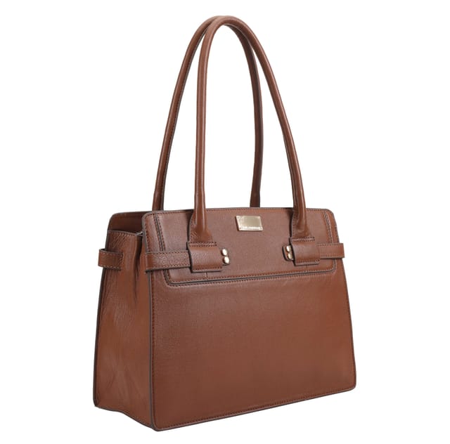 Paul Costelloe Paul Costelloe Women's Tirso Leather Shoulder Bag in Brown - 2