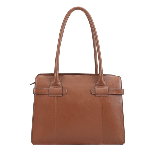 Paul Costelloe Paul Costelloe Women's Tirso Leather Shoulder Bag in Brown - 3