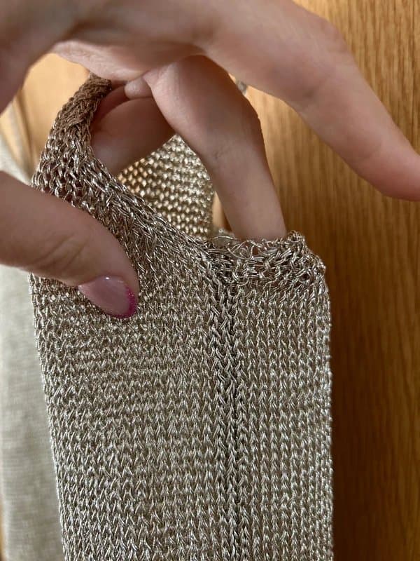 Never Fully Dressed Gold never fully dressed chain knit top