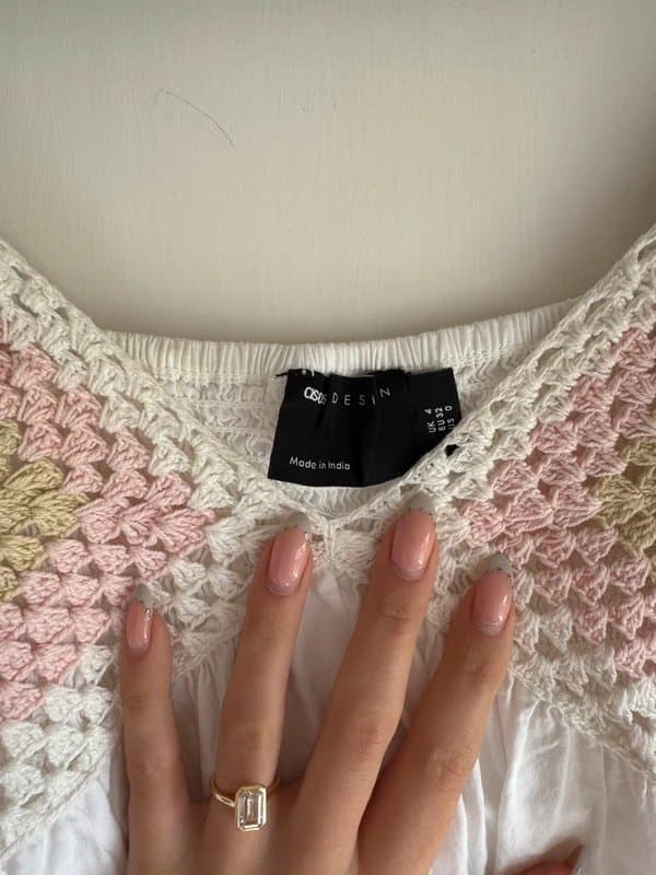 ASOS Design Asos design crochet balloon sleeve summer top