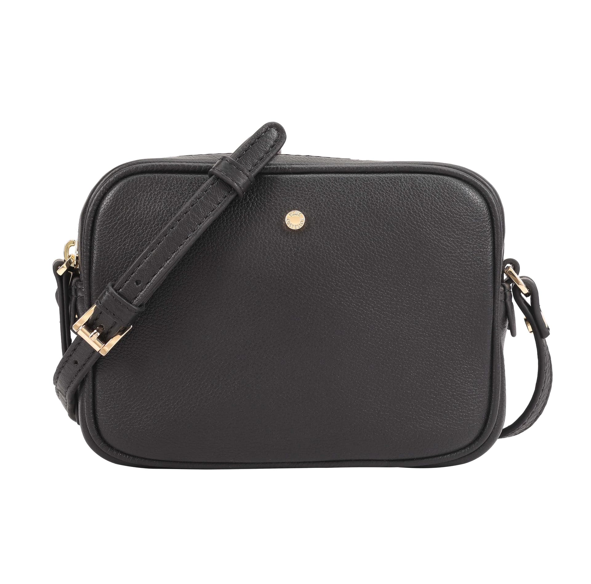 Paul Costelloe Paul Costelloe Women's Kendra Leather Cross Body Bag in Jet Black
