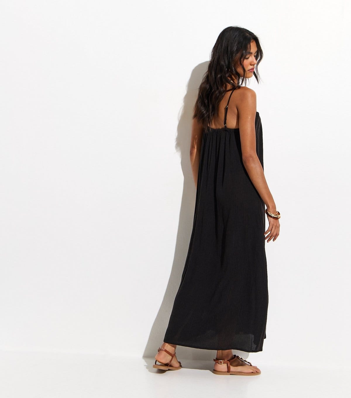 New Look Women's Black Sequin Trim Maxi Dress New Look - 4