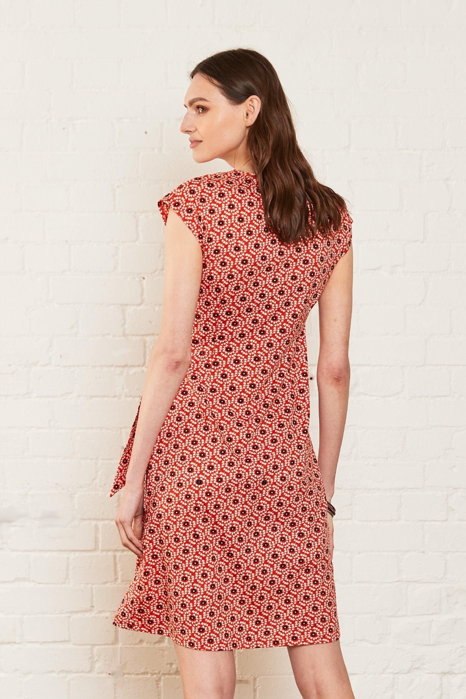 Nomads Clothing Nomads Clothing Women's Cotton Wrap Jersey Dress in Light Red - 4