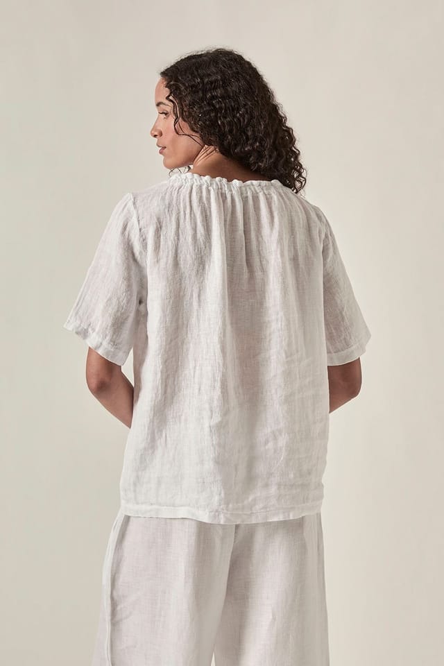 James Lakeland James Lakeland Women's White Pure Linen Summer Blouse - 2
