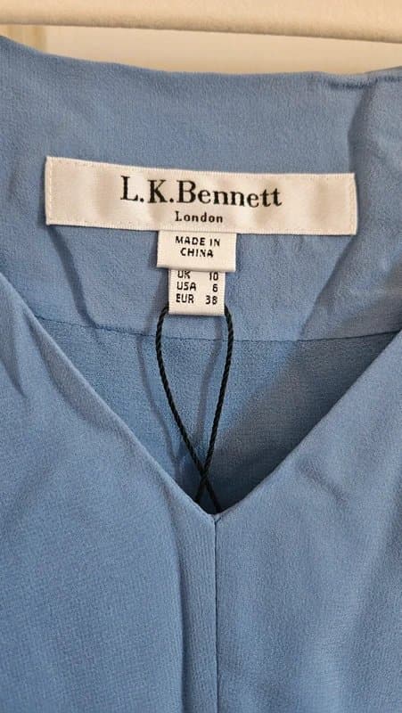 LK Bennett LK Bennett blue silk dress UK 10