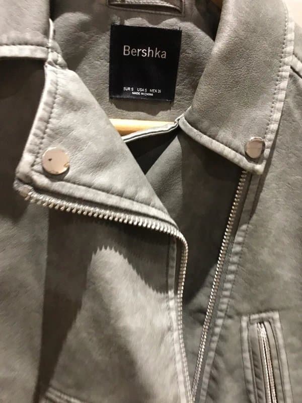 Bershka Bershka grey leather jacket