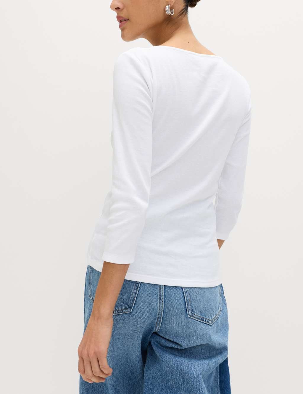 Marks & Spencer M&S 3 Pack Pure Cotton Slash Neck Slim Fit Tops Red Mix - 3