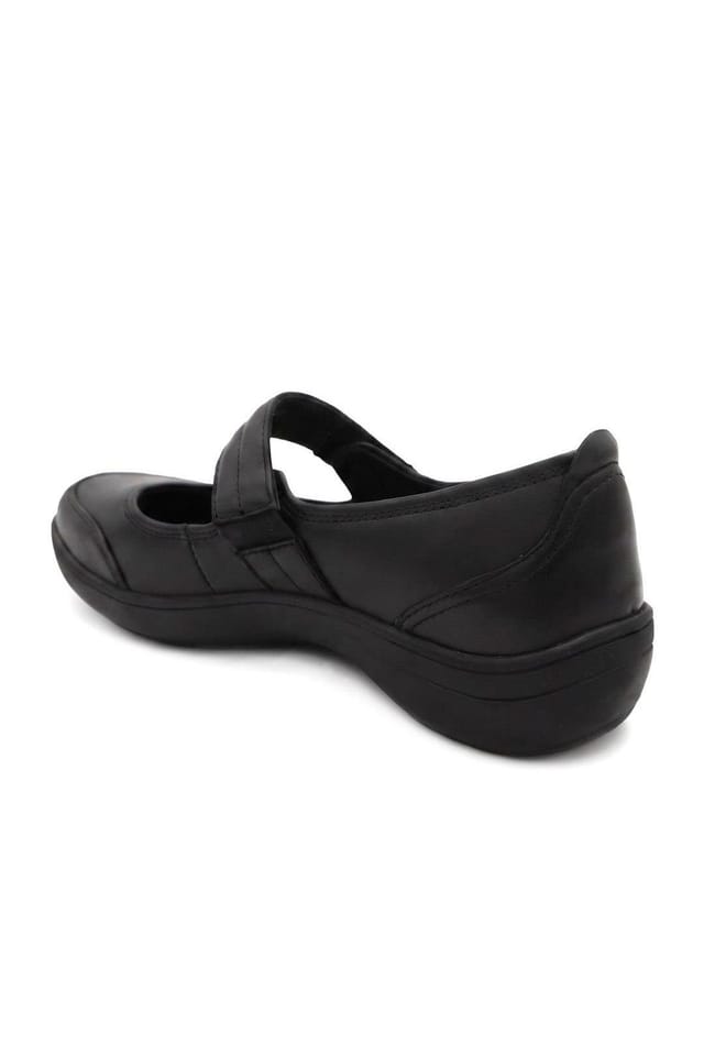 Pavers Pavers Women's Wide Fit Smart Leather Mary Jane Pumps in Black - 3