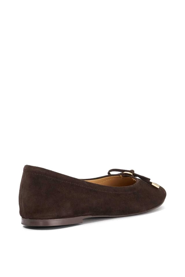 Dune London Dune London Women's 'Hali' Suede Ballet Pumps in Brown - 3