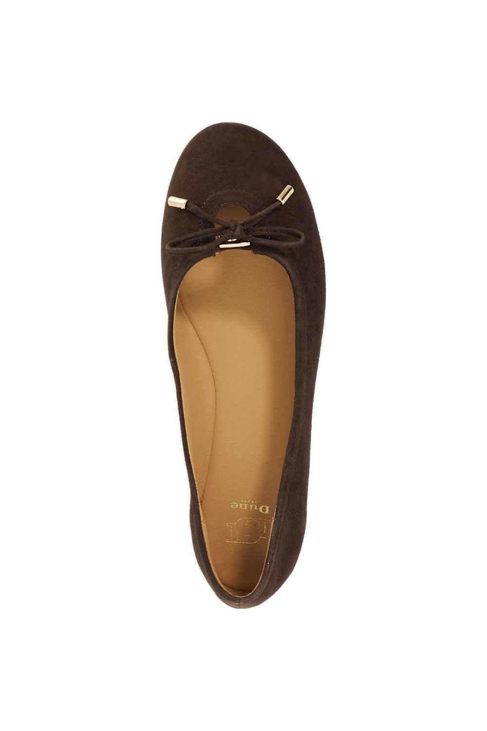 Dune London Dune London Women's 'Hali' Suede Ballet Pumps in Brown - 4