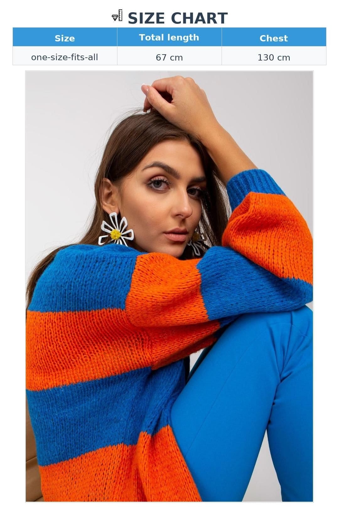 Love Lace Love Lace Women's Long Loose Sleeve Cardigan Colorful Stripes in Blue - 4