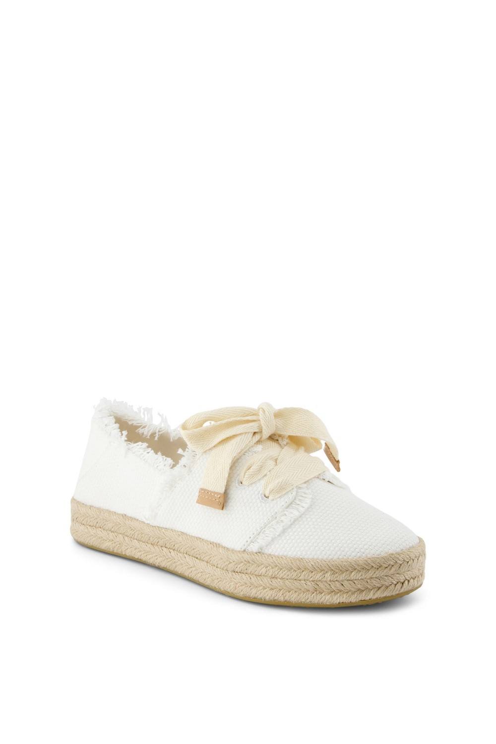 TOMS TOMS Women's Carolina Lace Up Espadrille in White - 2