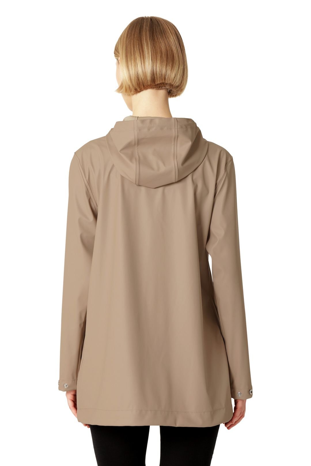 Ilse Jacobsen Ilse Jacobsen Women's Rain Longer Waterproof Jacket Atmosphere in Taupe - 3