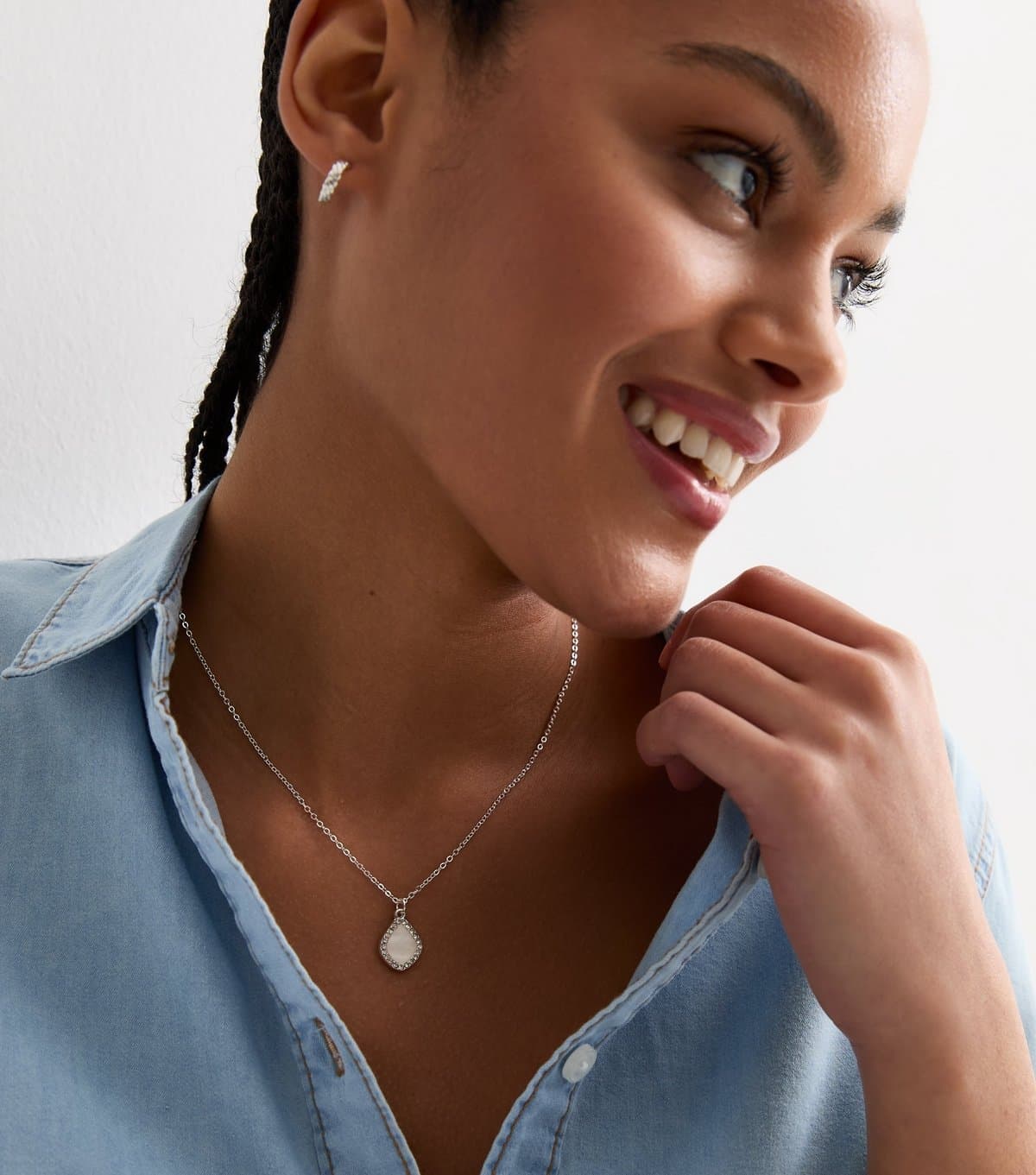 New Look Silver Plated Kite Pendant Necklace New Look