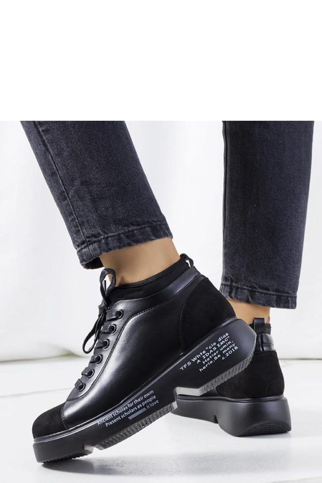 Love Lace Love Lace Women's Ambly High Sole Sneakers Stylish Comfortable Summer Everyday in Black - 3