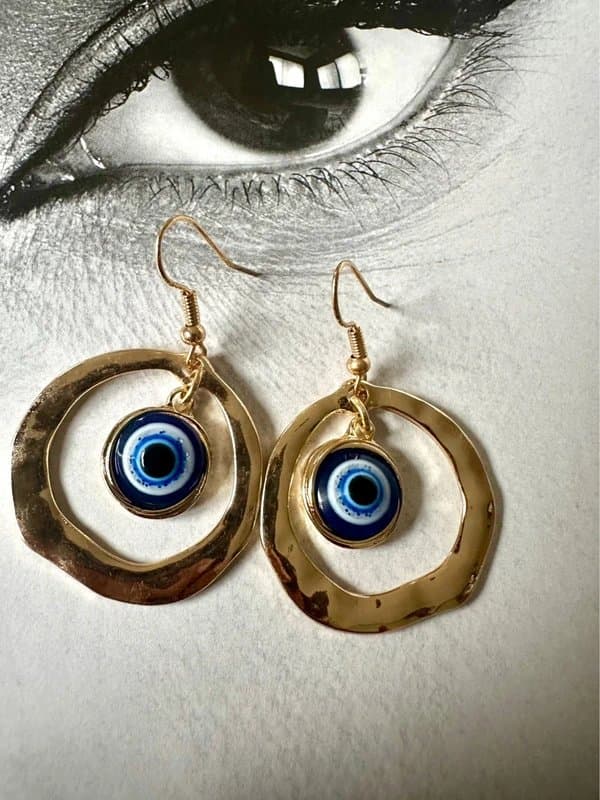 boho Beautiful boho gothic gypsy evil eye 🧿 festival earrings