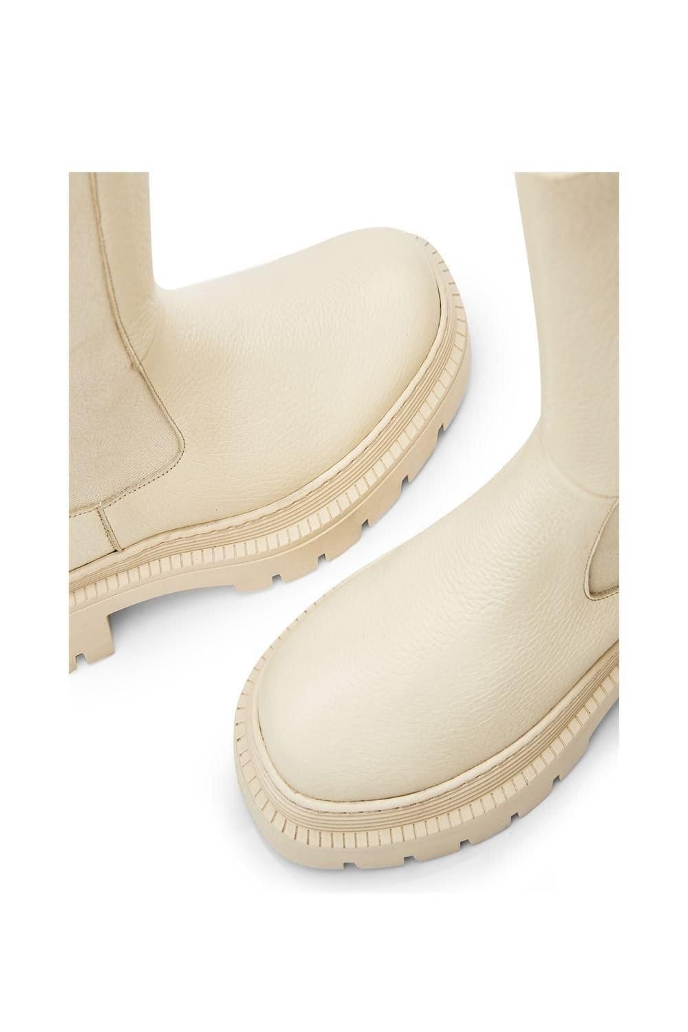 Moda In Pelle Moda In Pelle Women's 'Itzel' Leather Ankle Boots in Cream - 4