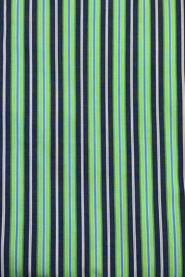 British Boxers British Boxers Men's "Green Flash Stripe" Crisp Cotton Sleep Shorts in Green - 2