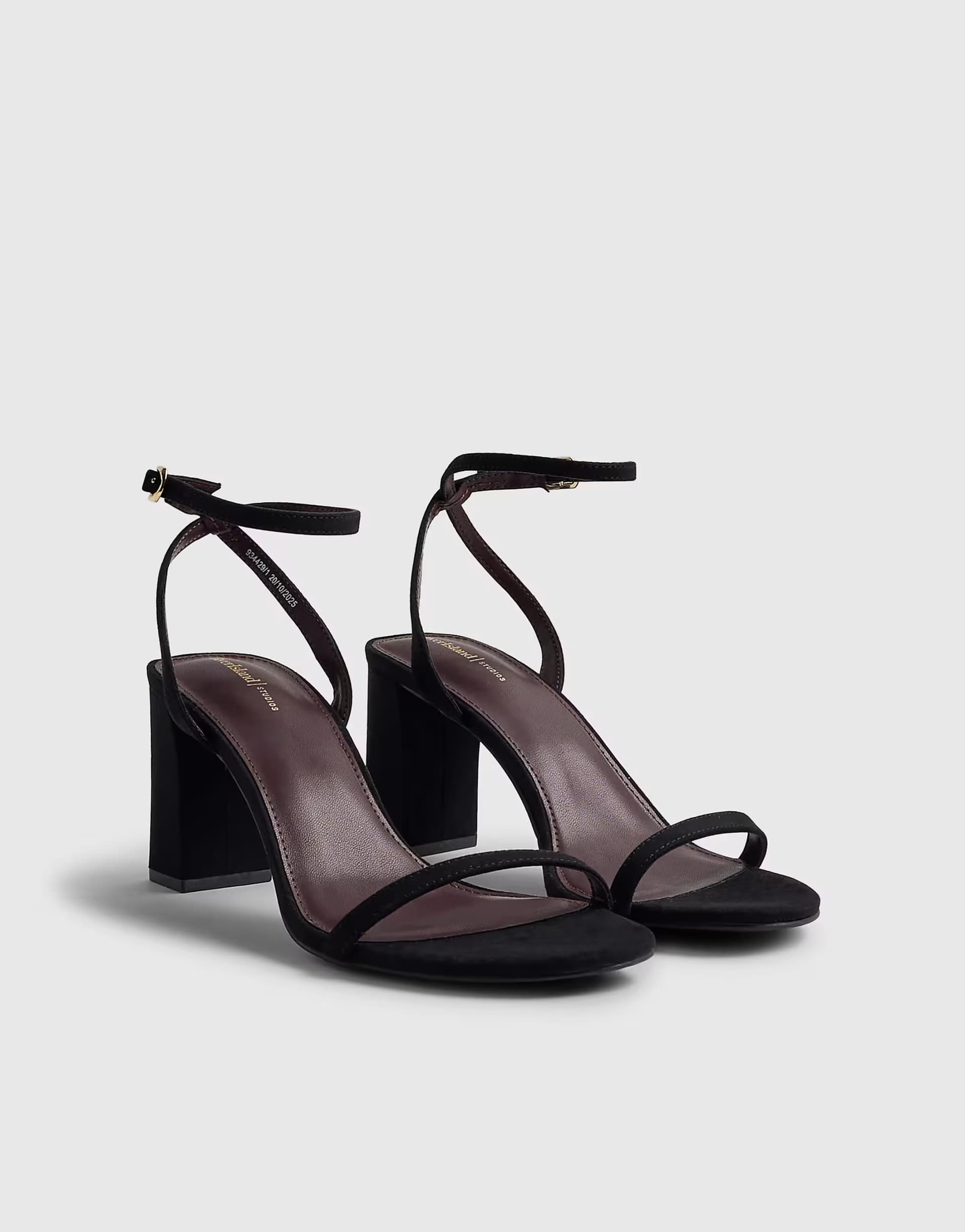 ASOS River Island Barely there heeled sandals in black