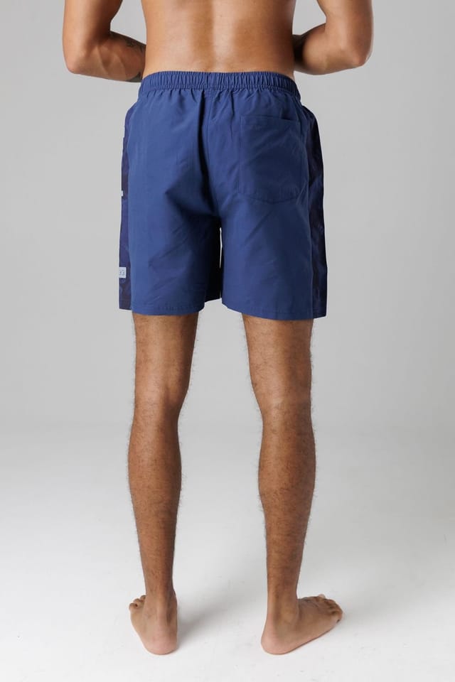 Firetrap Firetrap Men's Regular Fit Swim Shorts with Elasticated Drawstring Waist in Mid Blue - 2