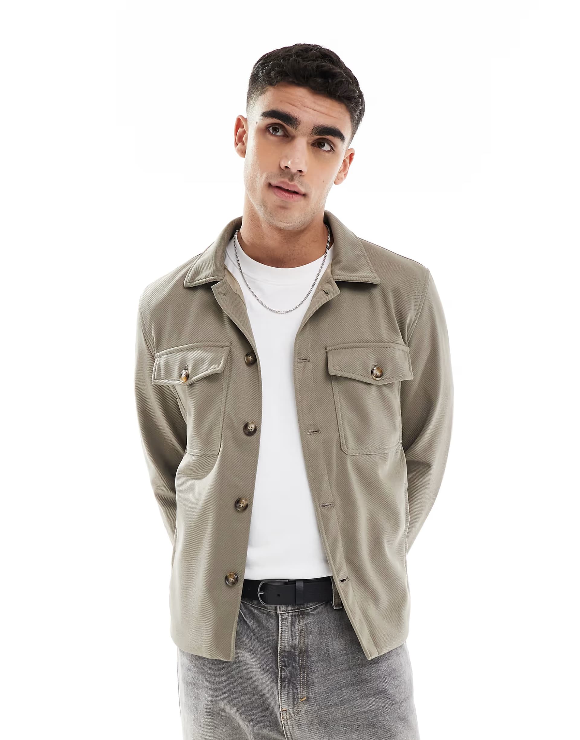 ASOS ASOS Brave Soul Jacket in Light Sage