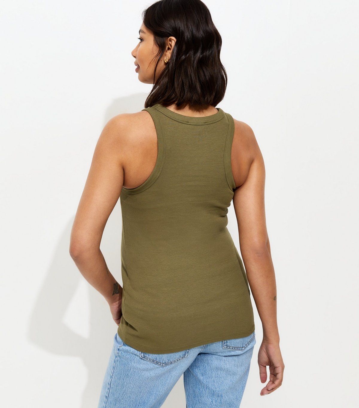 New Look Women's Maternity Khaki Racer Vest Top New Look - 4