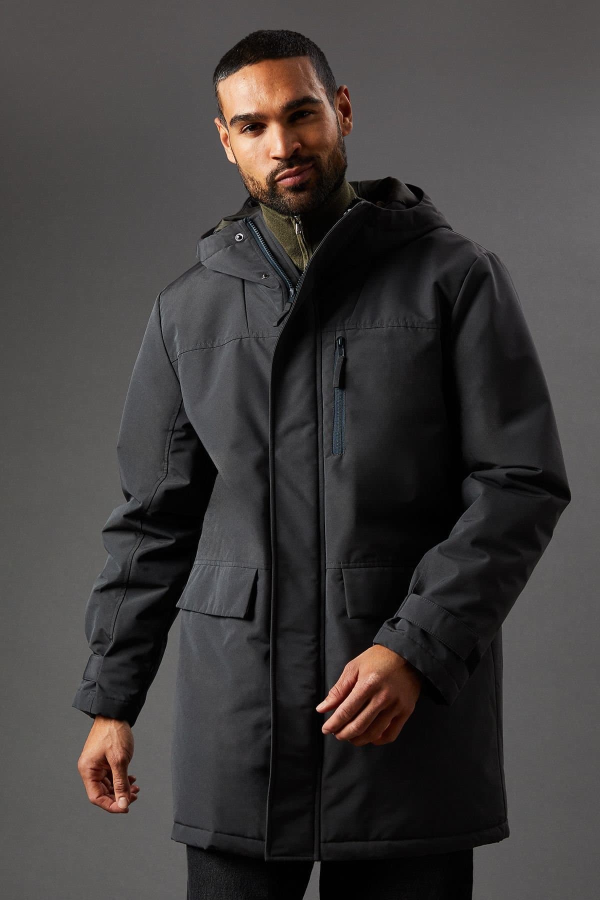 Burton Burton Men's Padded Parka in Dark Grey