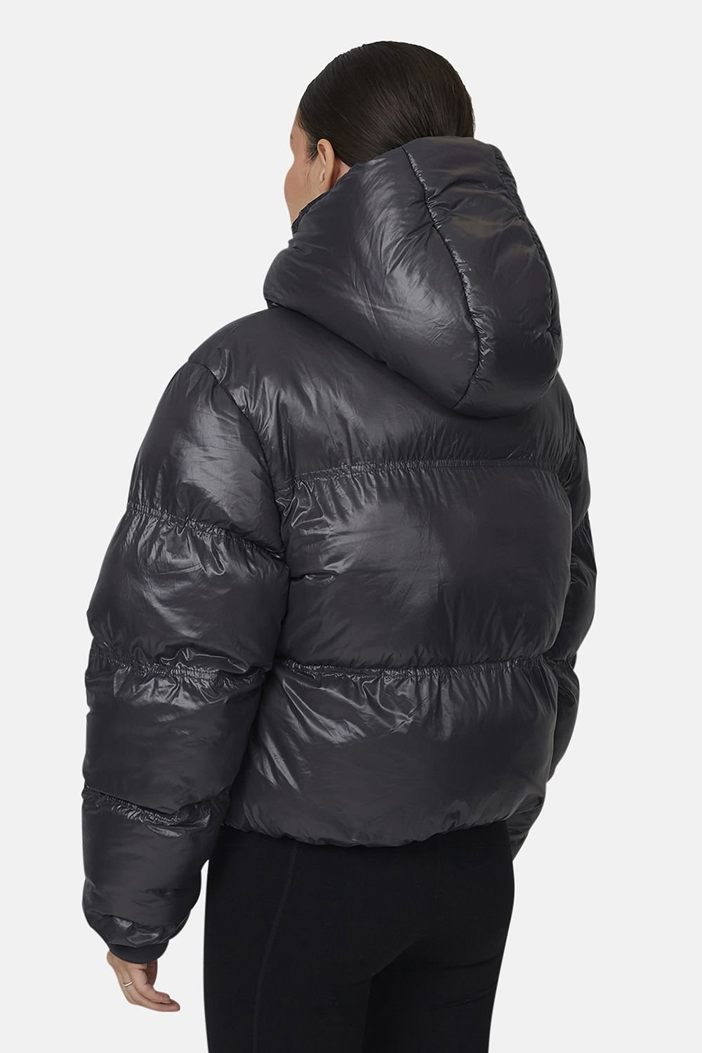 Good For Nothing Good For Nothing Women's Hooded Puffer Jacket in Grey - 2