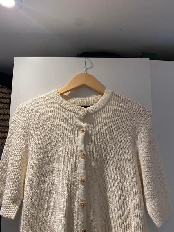 ASOS ASOS cream short sleeve knit top