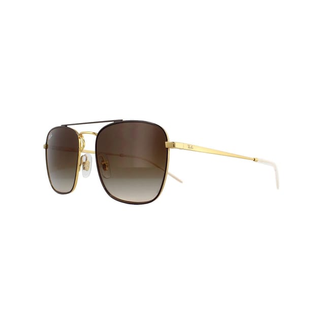 Ray-Ban Ray-Ban Men's Square Gold Top On Brown Brown Gradient Dark Brown Sunglasses - 2