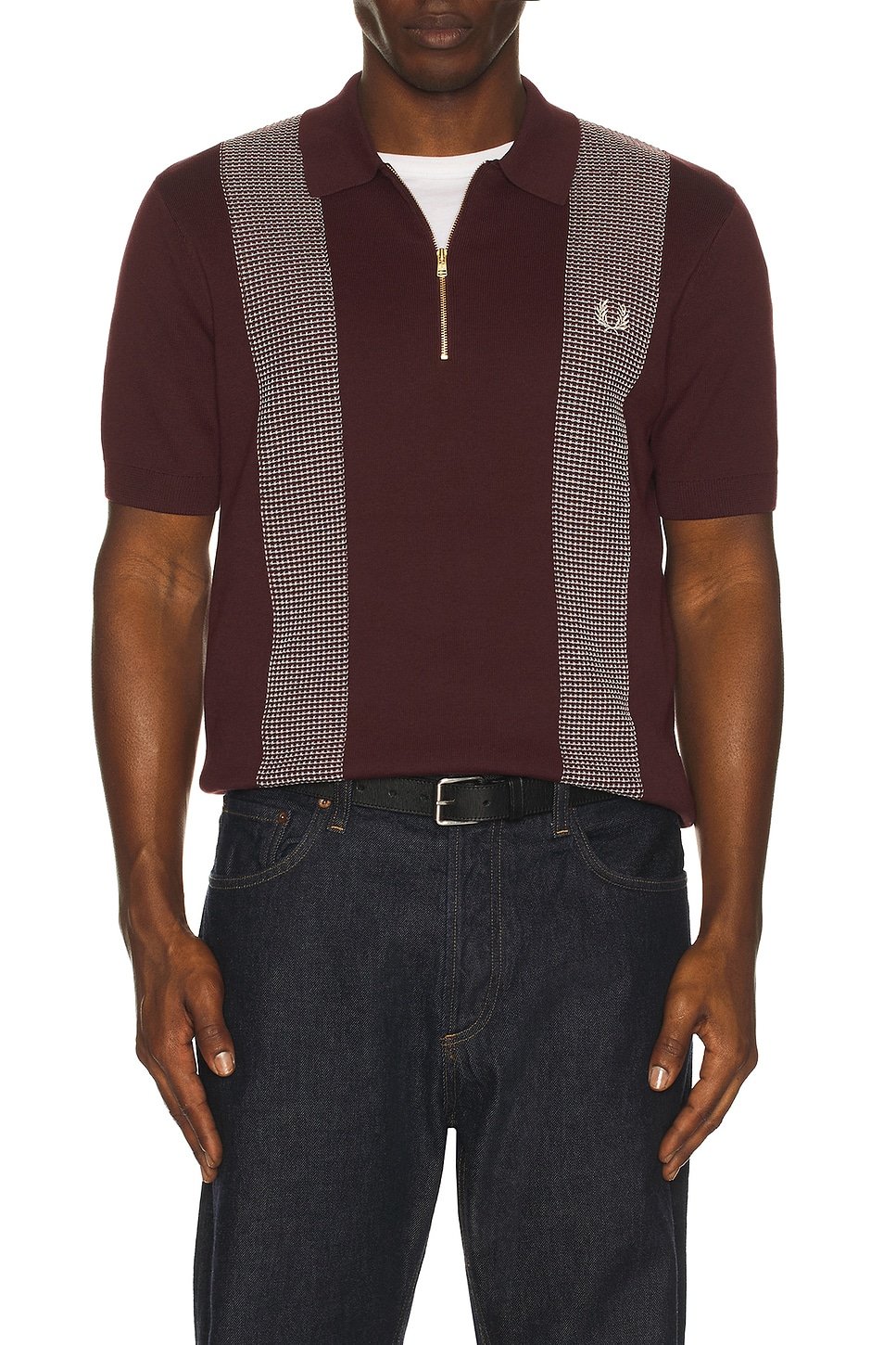 revolve Panel Detail Knitted Polo Shirt - 1