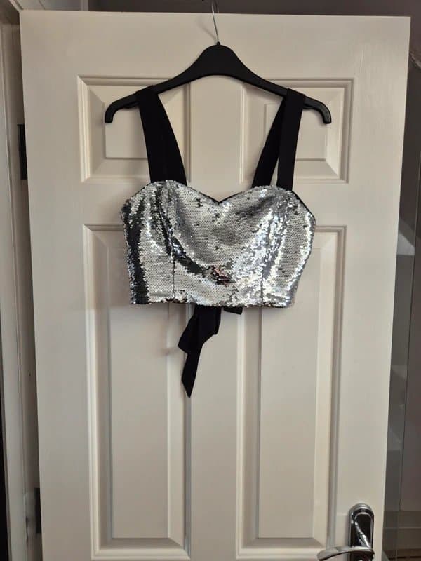 ASOS Stunning Sequin Top Size 8