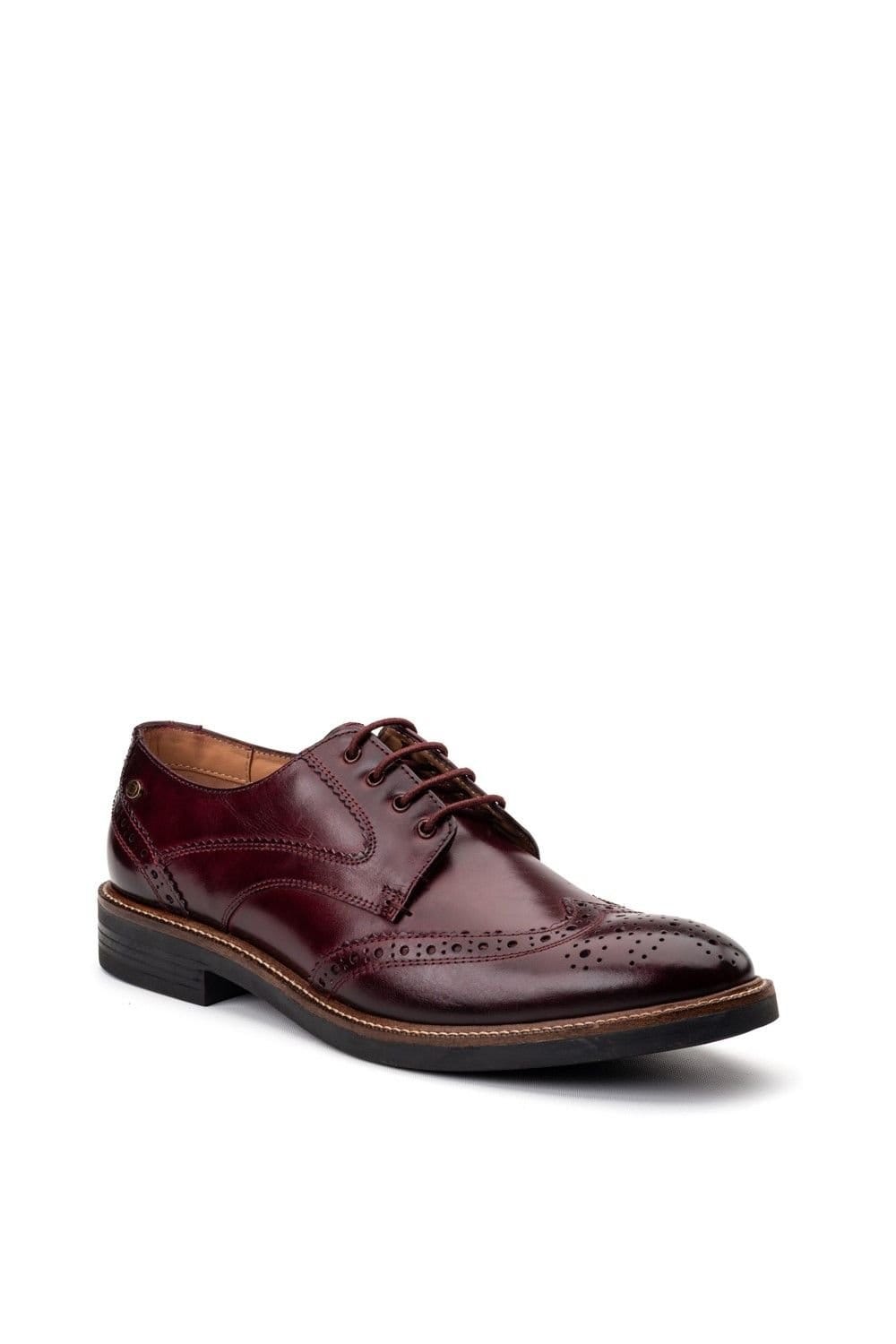 Base London Base London Men's York Brogue Shoe in Wine - 4