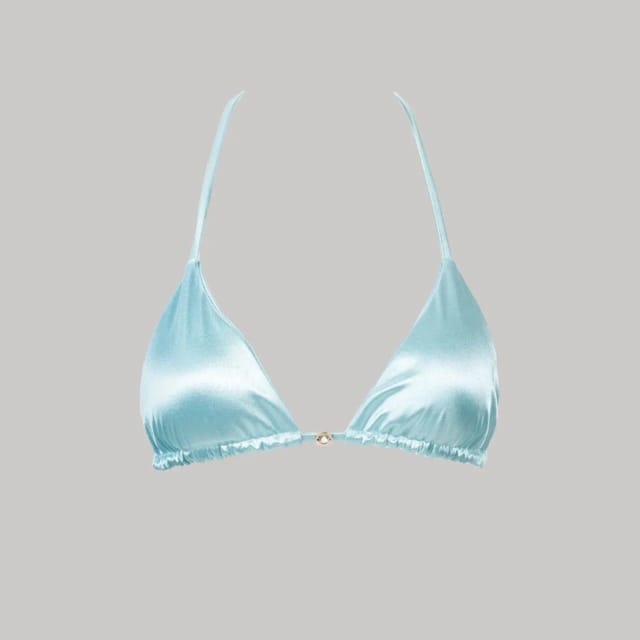 Decolet the Label Decolet the Label Women's Cara Triangle Bikini Top in Ocean in Blue - 2