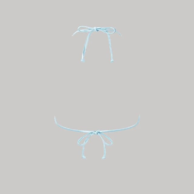 Decolet the Label Decolet the Label Women's Cara Triangle Bikini Top in Ocean in Blue - 3